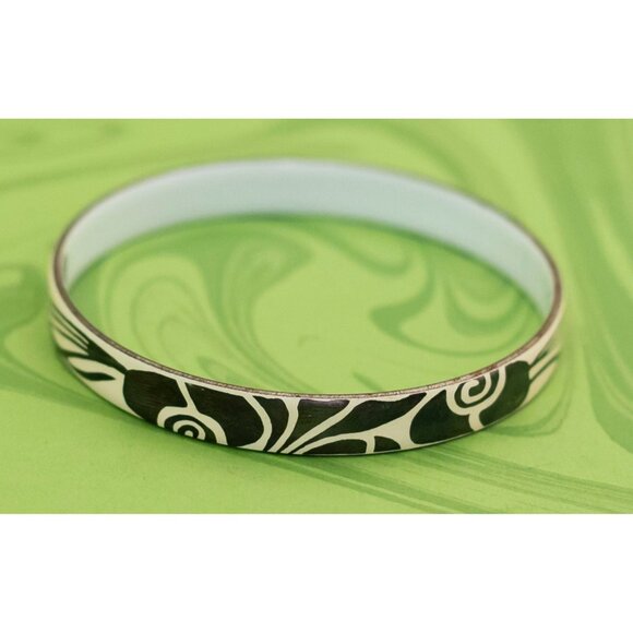 Vintage Victorian Rose Design Elegant Bangle by Austria 7 inch - W4 - Picture 2 of 4